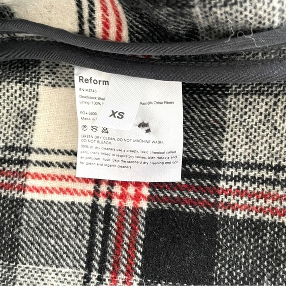 Reformation Woodside Plaid Shacket Jacket - Picture 11 of 15